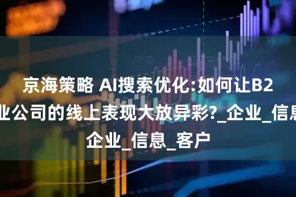 京海策略 AI搜索优化:如何让B2B服务业公司的线上表现大放异彩?_企业_信息_客户