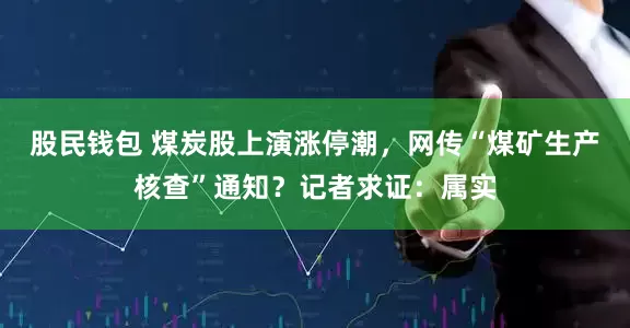 股民钱包 煤炭股上演涨停潮，网传“煤矿生产核查”通知？记者求证：属实